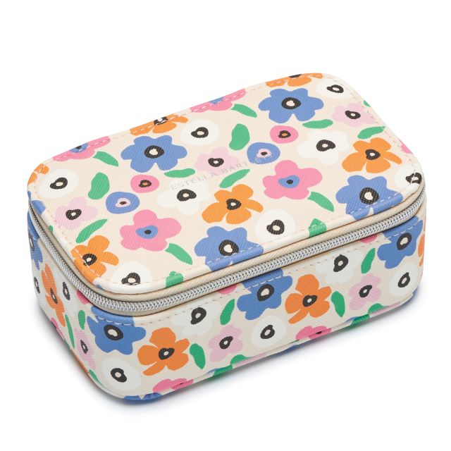 Simple Floral Print Mini Jewellery Box