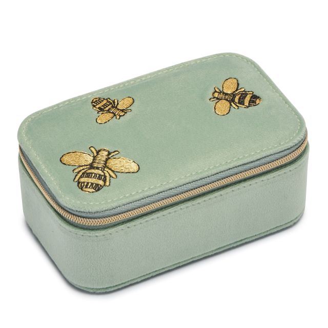 Scattered Bees Velvet Mini Jewellery Box