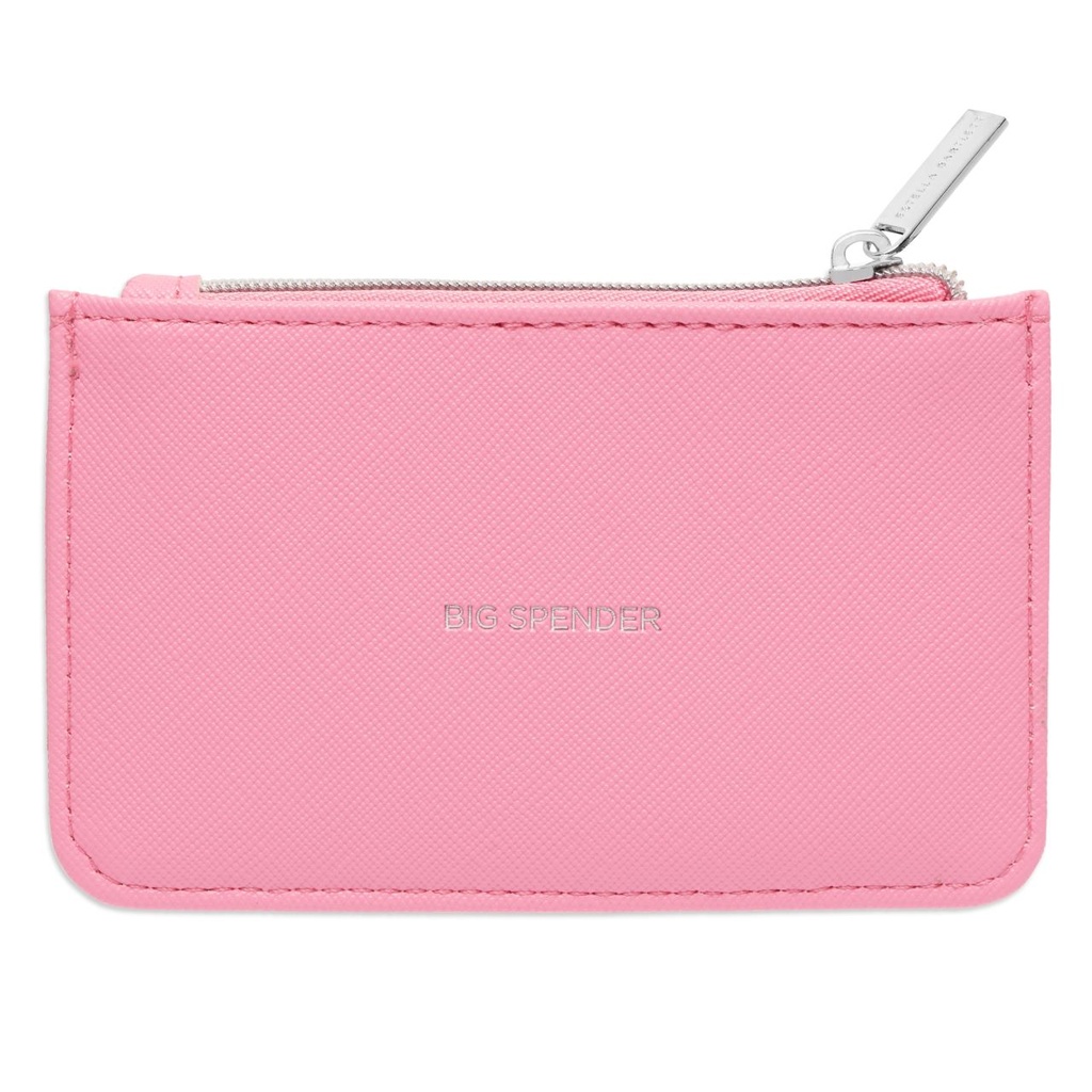 Pink Saffiano Card Purse