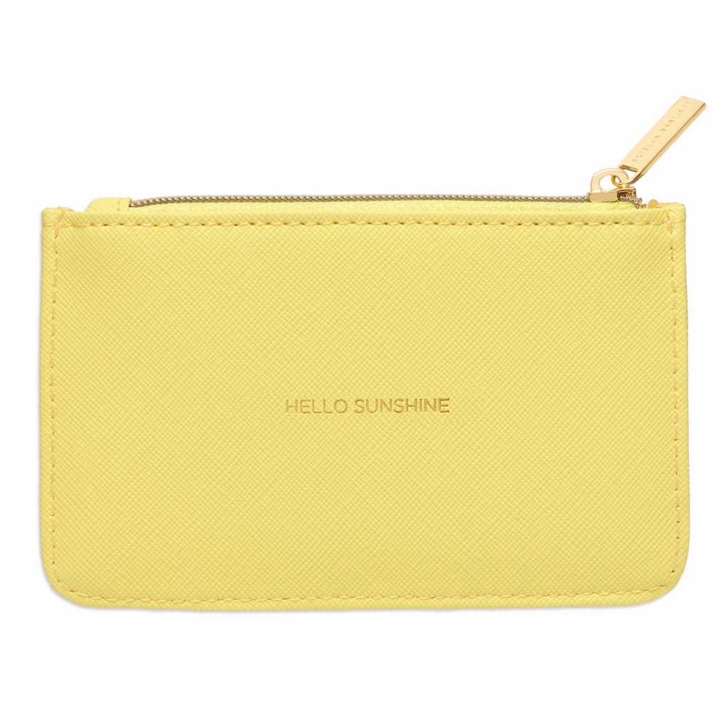 Pale Yellow Saffiano Card Purse