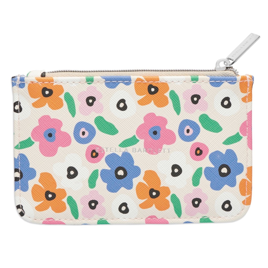 Simple Floral Print Card Purse