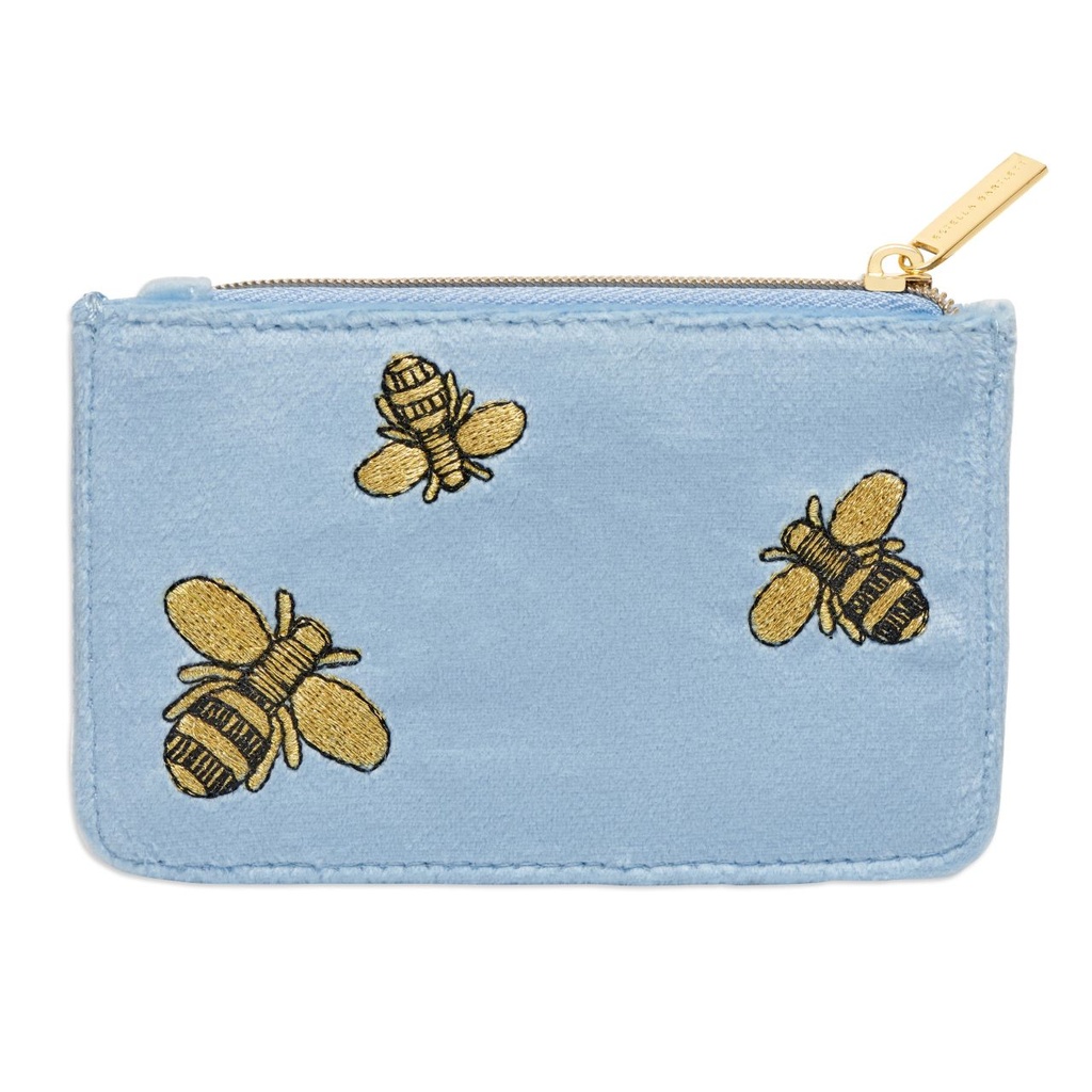 Scattered Bees Velvet Card Purse