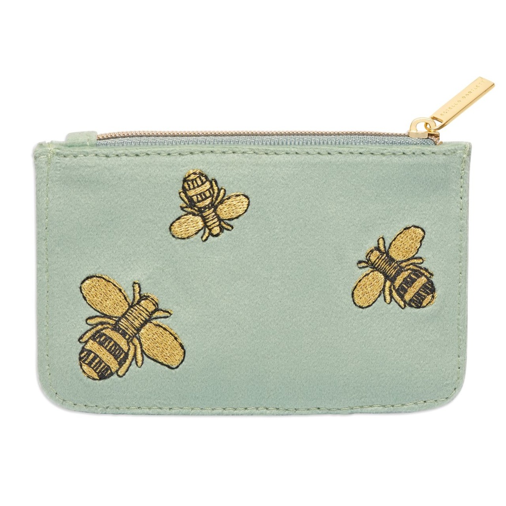 Scattered Bees Velvet Card PUrse