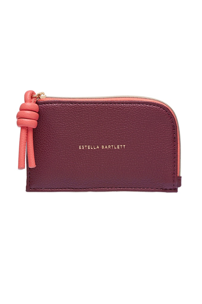 Knot Card Purse - Burgundy