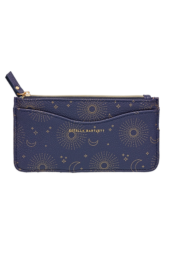 Long Card Purse - Navy Celestial