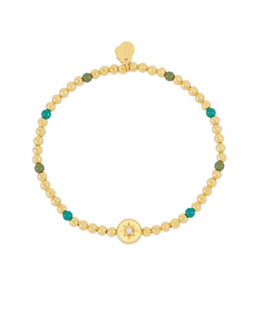 Enamel North Star Bead Bracelet