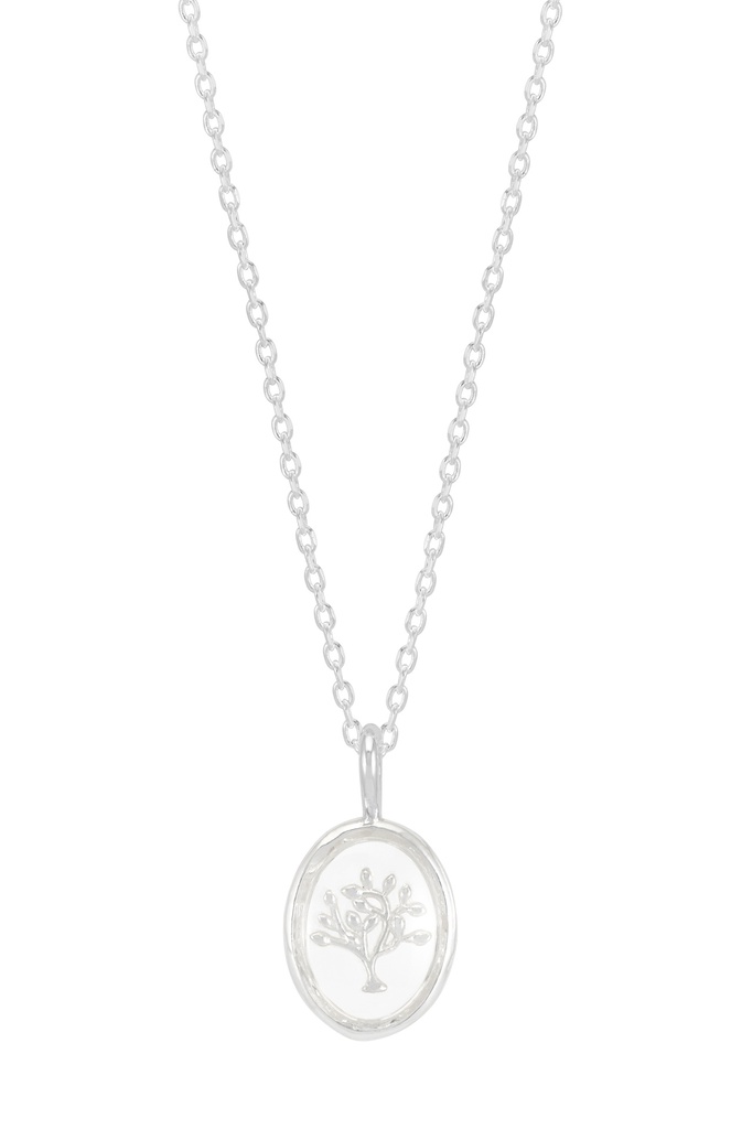 Clear Resin Tree of Life Necklace