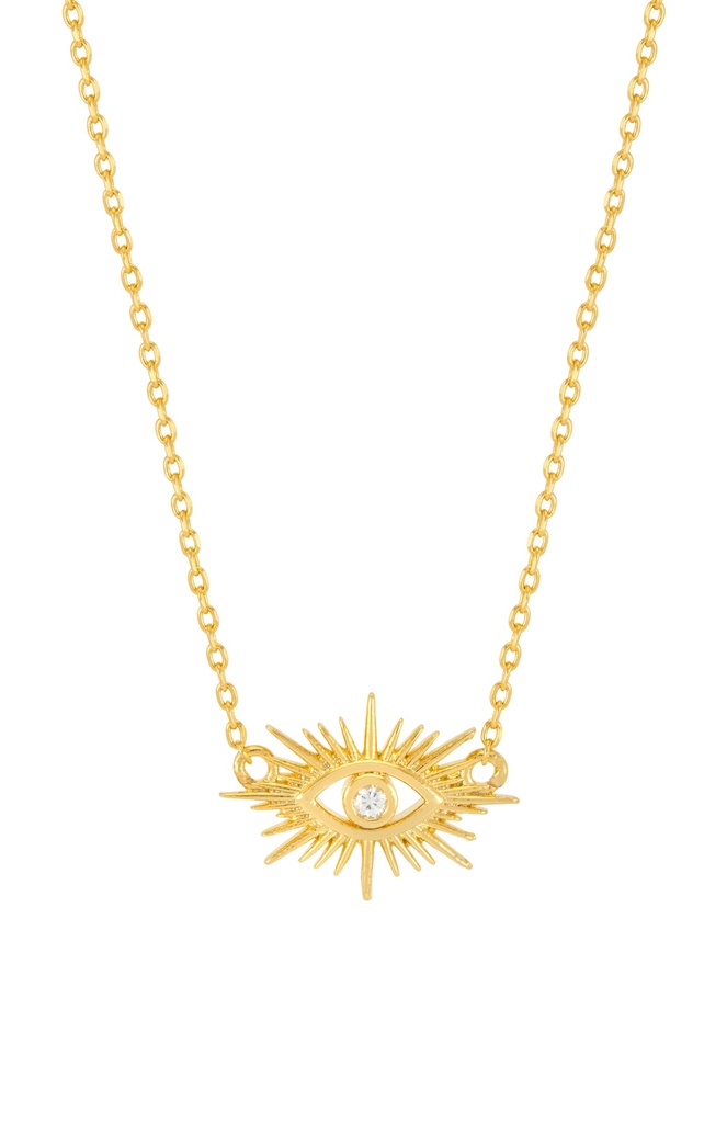 Eye Burst CZ Necklace