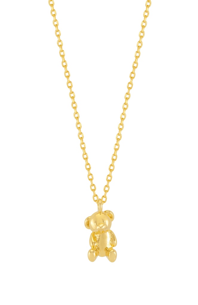 Teddy Bear Necklace - Gold