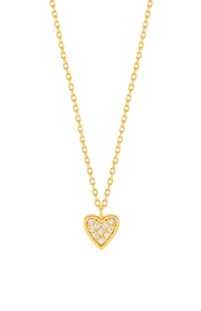 Pave Mini Heart Necklace (233410389)