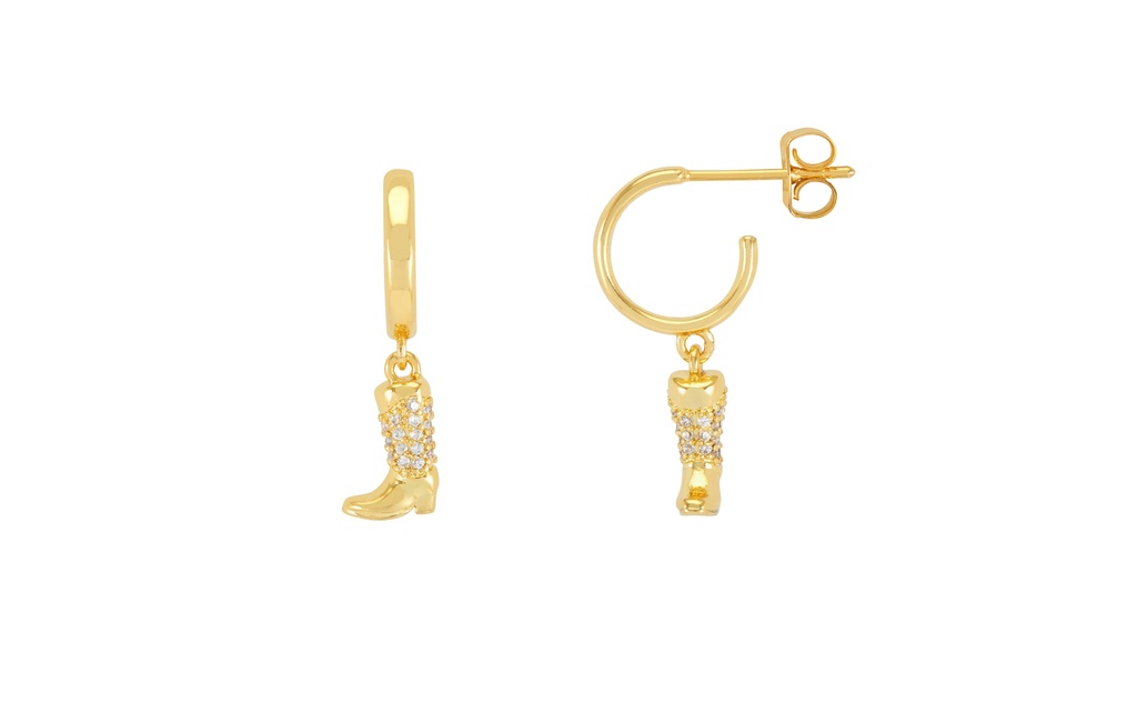 Cowboy Boot Hoop Earrings