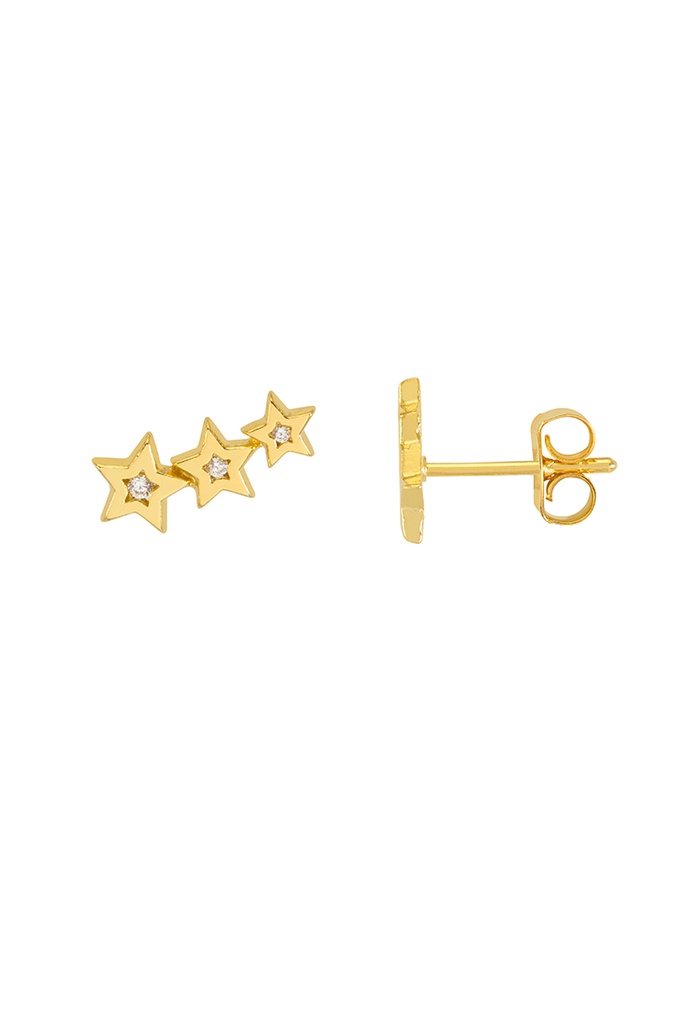 Cz Star Stud Crawler - Gold
