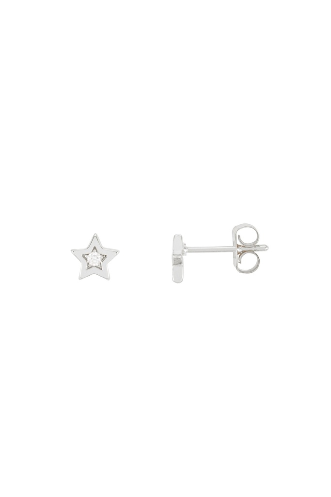 Star and CZ Stud Earrings