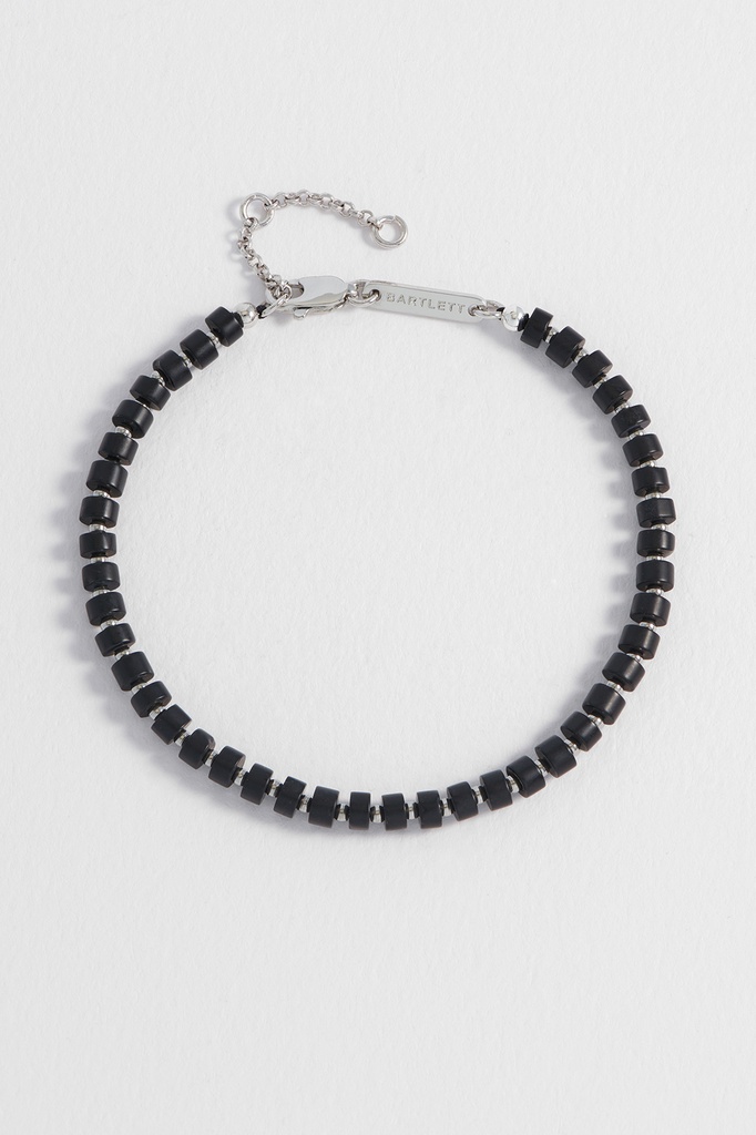 4mm Matte Black Onyx Cord Adjustable Bracelet