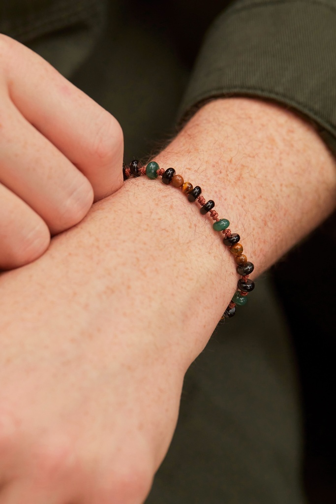 Black & Brown Knotted Cord Bracelet