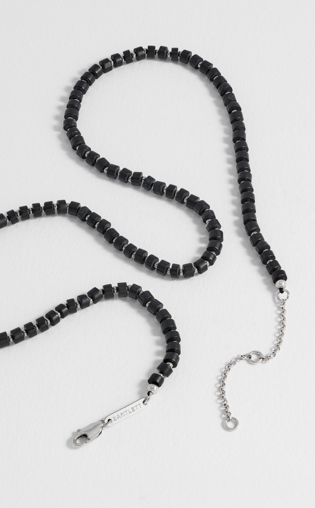 Matte Black Rondelle Necklace