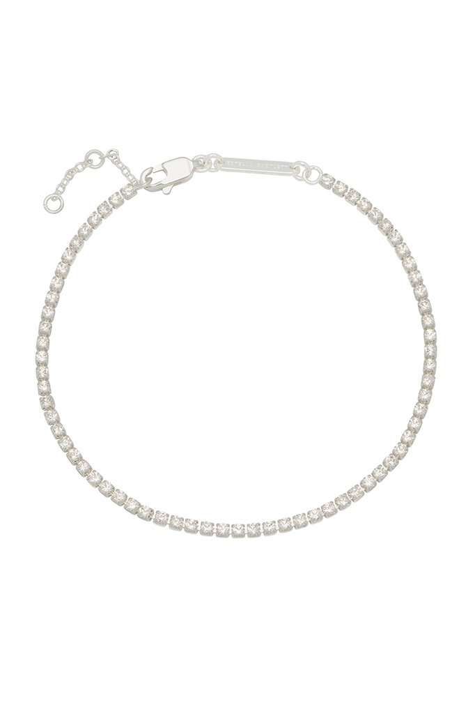 Fine Cz Tennis Bracelet - Silver Plated