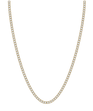 Fine Cz Tennis Necklace - Gold Plated