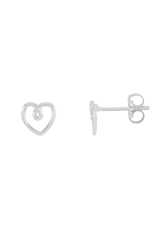 Star and Heart Wire Stud Earrings