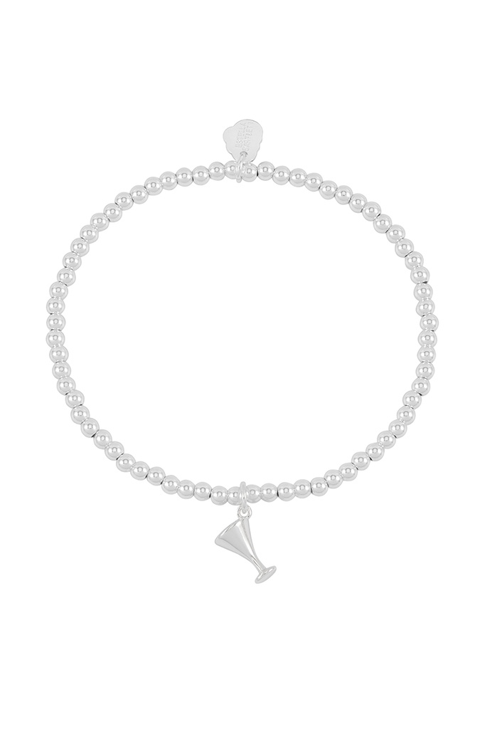 Martini Glass Sienna Bracelet - Silver Plated