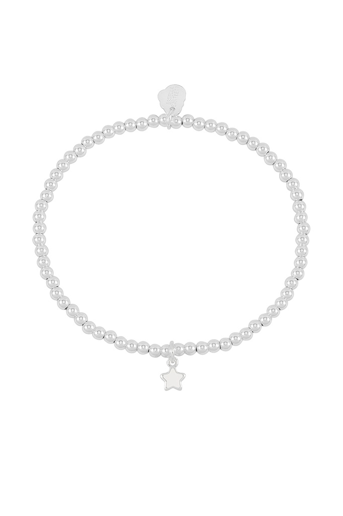 Puffed Star Sienna Bracelet - Silver Plated