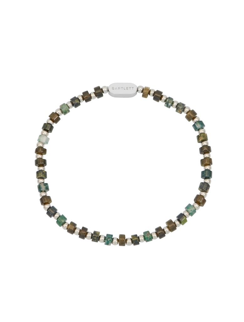 Mixed Green Gemstone Rondelle Bracelet