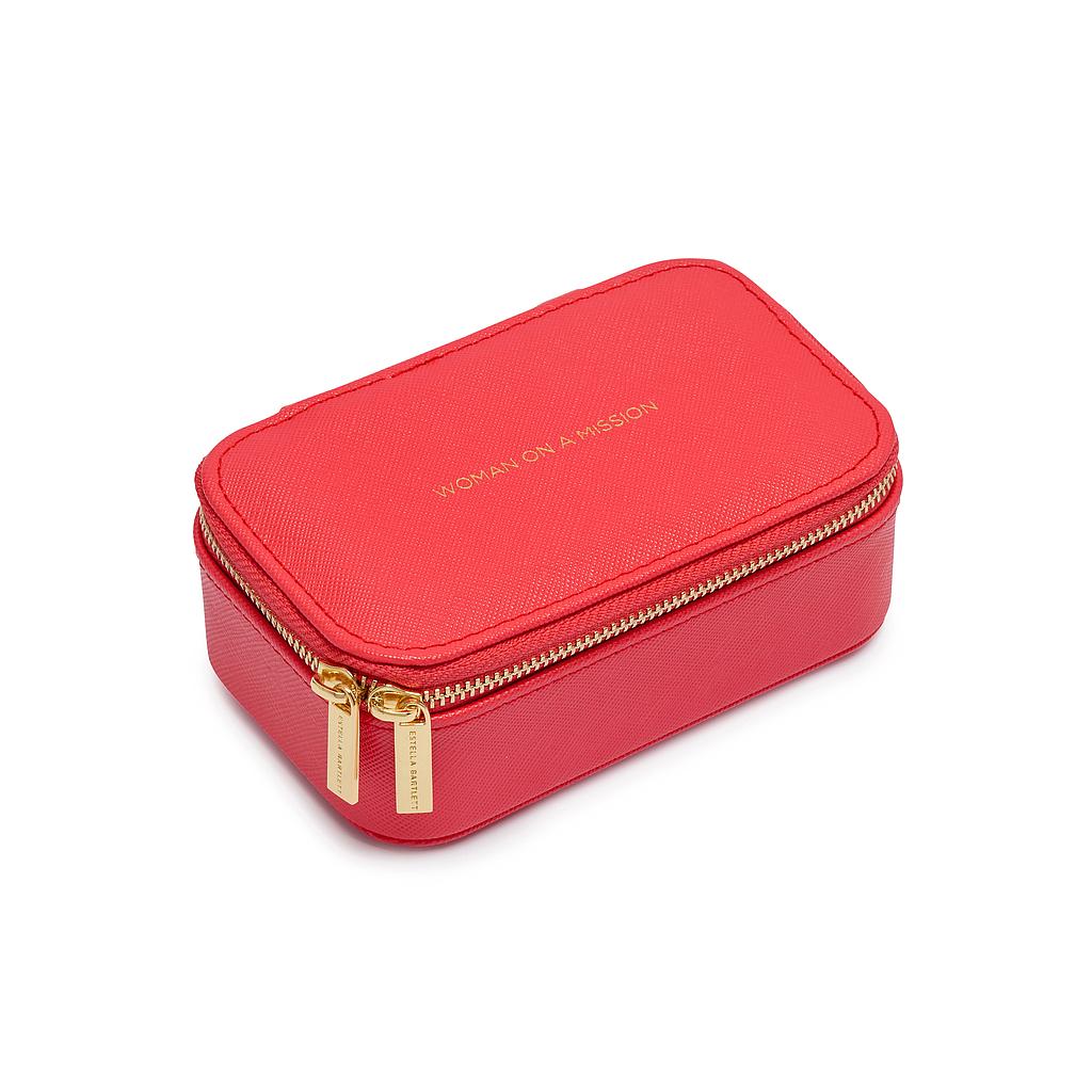 Mini Jewellery Box - Coral - Saffiano