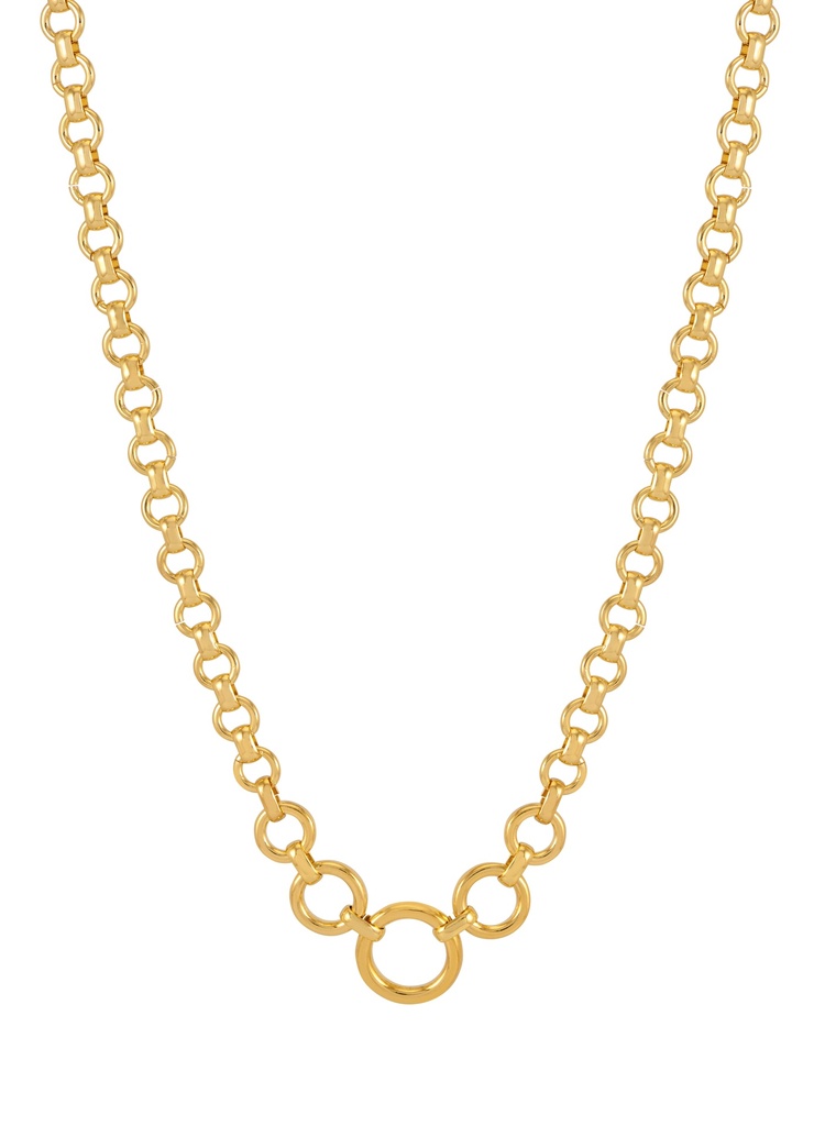 Graduated Round Link Chain Necklace 