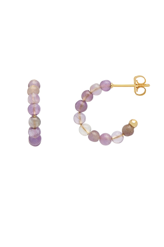 Amethyst Amelia Hoop Earrings