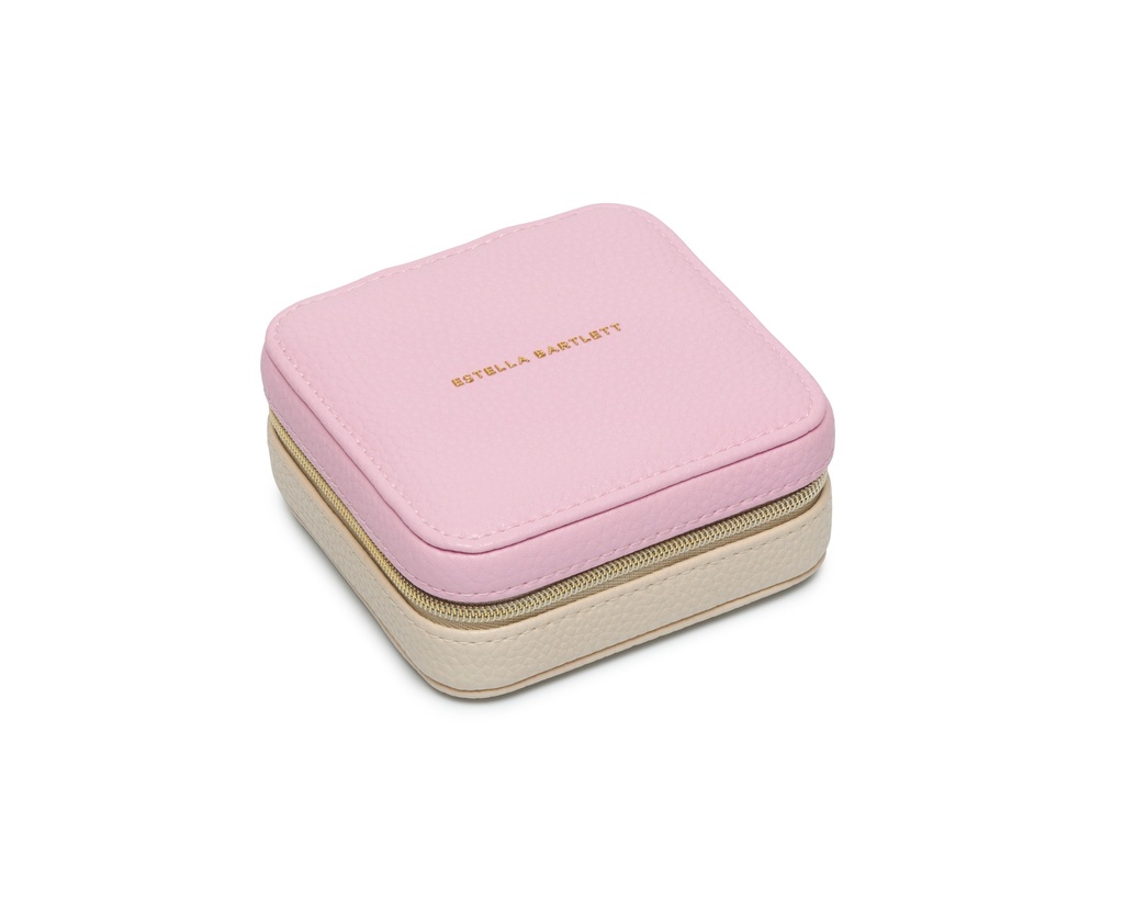Square Jewellery Box - Pink/Cream