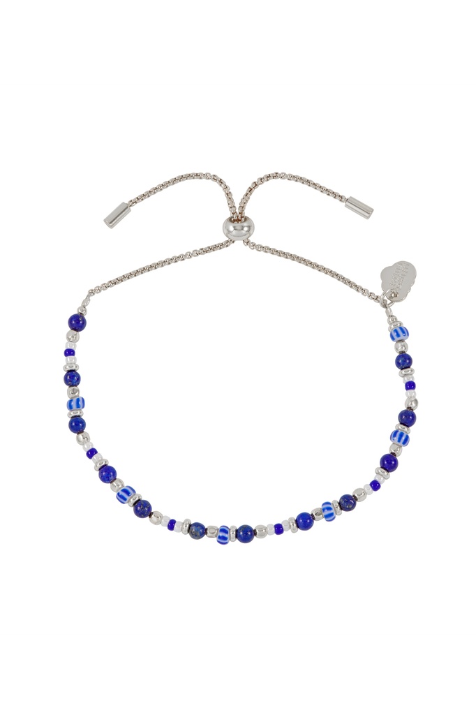 Blue Mixed Glass Amelia Bracelet