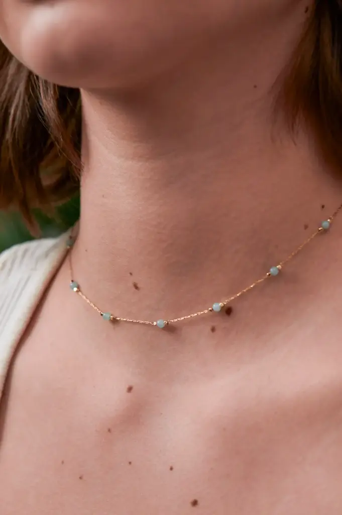 AMAZONITE PAPERLINK NECKLACE