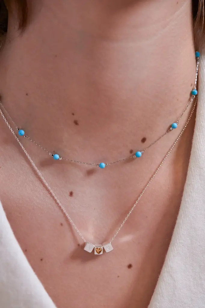Wellness - Blue Howlite Paperlink Necklace