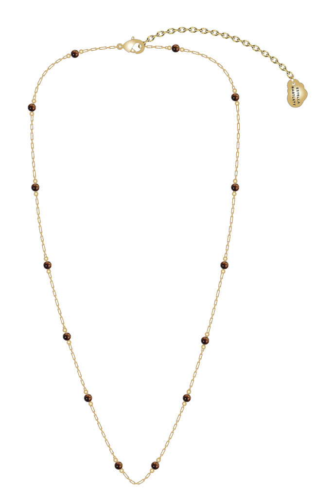 TIGERS EYE PAPERLINK NECKLACE