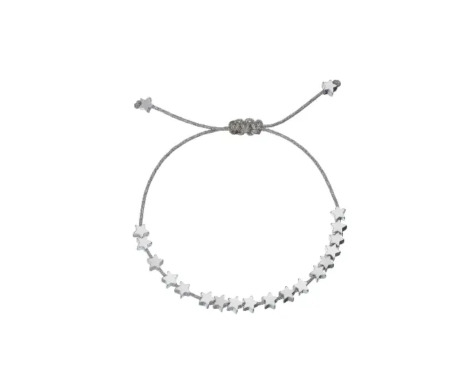 Stars So Bright Carded Friendship Bracelet - Silver Plated