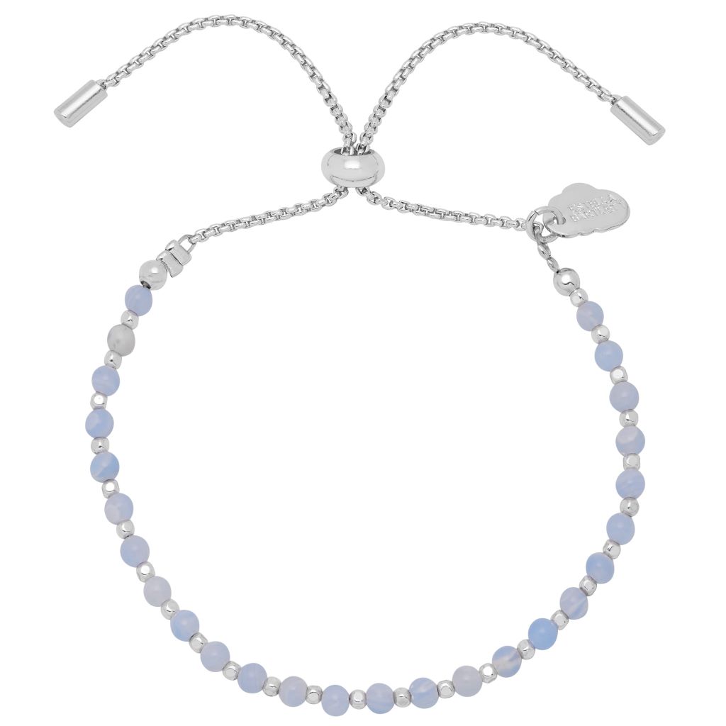 Amelia Bracelet - Silver Plated - Blue Lace Agate (Open Sell)