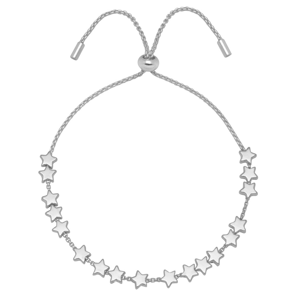 Stars So Bright Chain Slider - Silver Plated