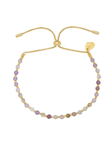 [EBB5947G] Gemstone Amelia Bracelet - Amethyst