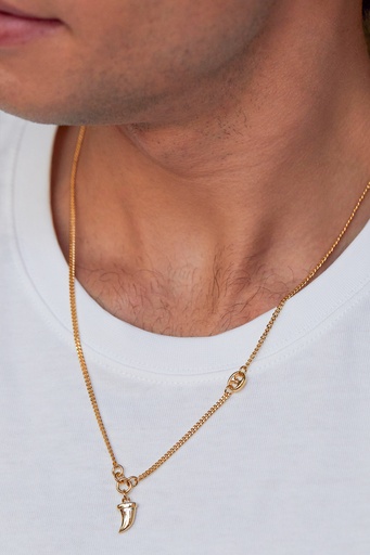 [BLN6052G] Gold Plated Tooth Necklace