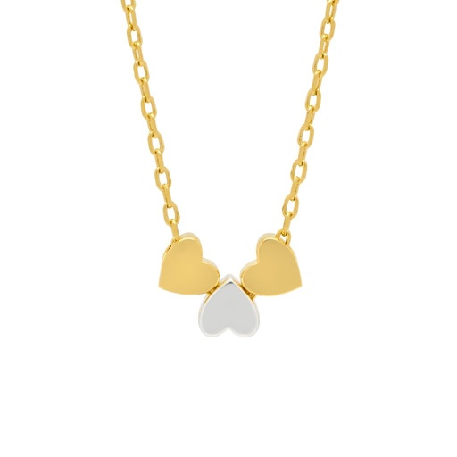 [EBN6104G] Multi Heart Bead Necklace - Gold Chain