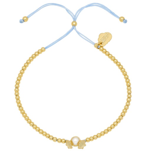 [EBB6139G] Scallops And Pearl Louise Bracelet - Gold Plated