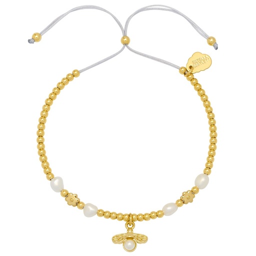 [EBB6140G] Pearl And Bee Louise Bracelet - Gold Plated