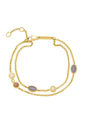 [EBB6144G] Multi Gemstone Bracelet - Gold Plated