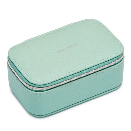 [EBP6189] Spearmint Saffiano Mini Jewellery Box