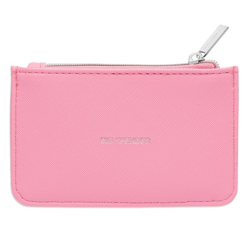 [EBP6199] Pink Saffiano Card Purse