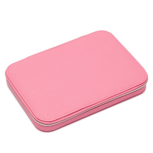 [EBP6218] Pink Saffiano  Book Shape Jewellery Box