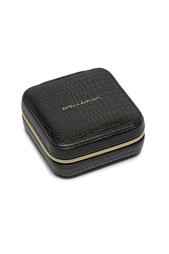 [EBP6278] Square Jewellery Box - Black Croc