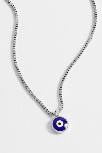 [BLN6343] Evil Eye Box Chain Necklace