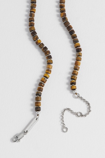 [BLN6355] Tigers Eye Rondelle Necklace