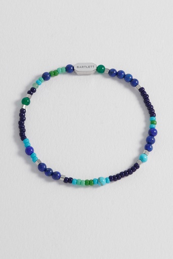 [BLB6356] Blue & Green Beaded Bracelet